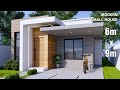 Modern Small House | House Design idea | 6m x 9m (54sqm) | 2Bedroom