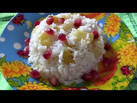 Молочная рисовая каша в мультиварке с яблоками