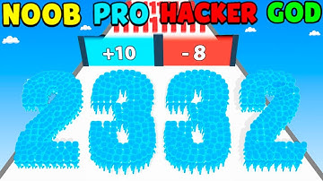 NOOB vs PRO vs HACKER vs GOD in Crowd Number 3D