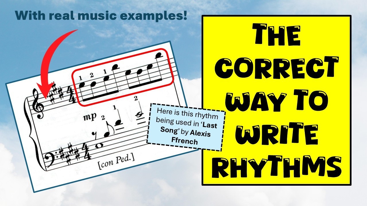 Writing Rythyms The Correct Way to Write Rhythms - How to place notes in rhythms, bars ...