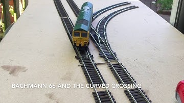 Class 66 on double junction with curved crossover
