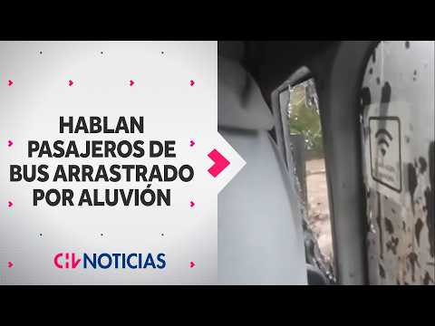 Passengers record minutes of terror on bus during flash flood in Las Condes