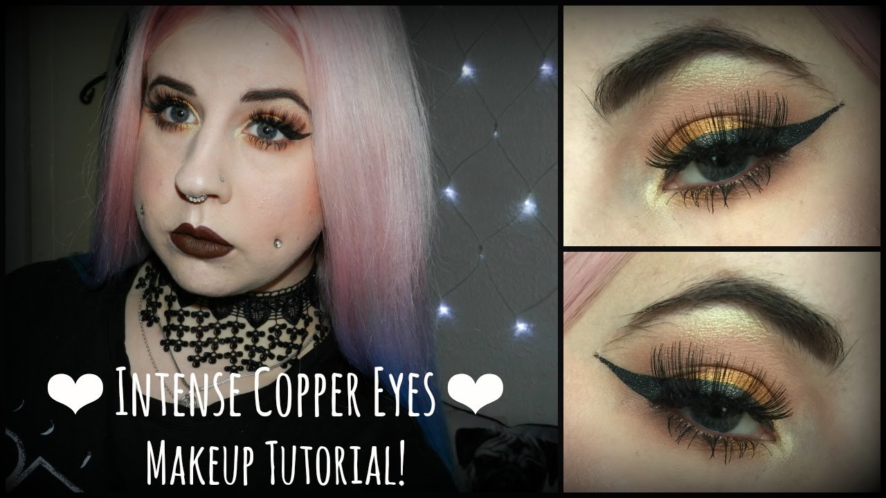 Intense Copper Eyes Makeup Tutorial! - YouTube