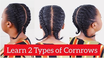 HOW TO CORNROW/BRAID 2 BRAIDS FOR BEGINNERS