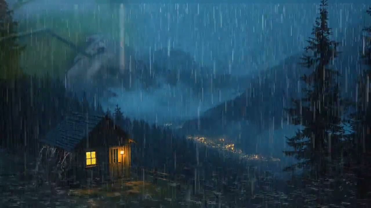 Heavy Rain on Window for Sleeping | Relaxing Rain ASMR Ambience and Thunder Sounds