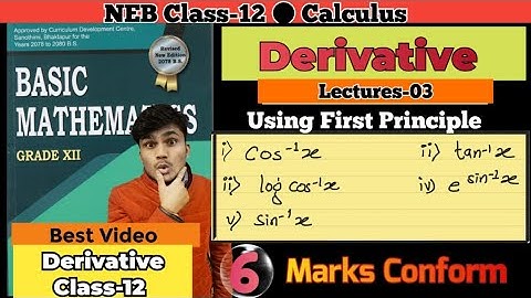 Derivative First Principle-03|NEB Grade12 Mathematics| Solved problems ❘ U-THINKCRAZY