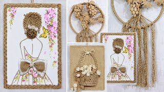 Beautiful but low cost ! 8 unique jute wall hanging craft ideas !