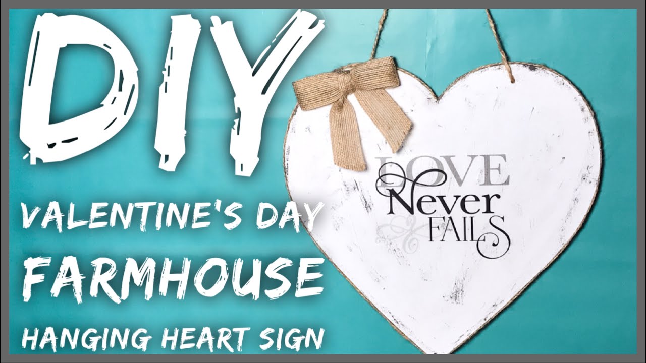 Wooden Heart Valentine Sign DIY