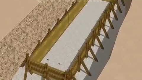 Sketchup animation casting of R.C Strip Footing