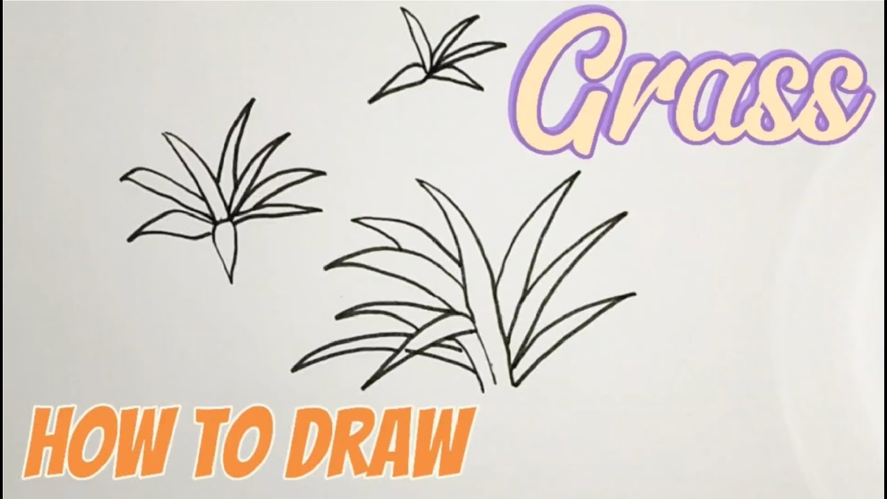 UPS!!! HOW TO DRAW GRASS EASY - YouTube