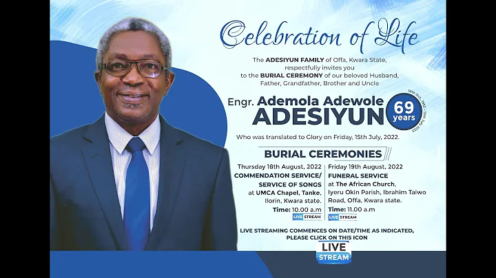 ENGR. ADEMOLA ADEWOLE ADESIYUN COMMENDATION SERVIC...