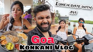 lunch date with avi 🥰 / fish 🐟 thali / so much fun / Konkani vlog / Goa