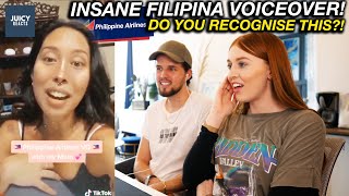 INSANE FILIPINA Voice Over Artist for Philippine Airlines! CRAZY REACTION