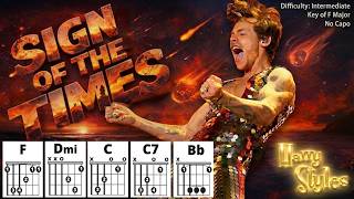 How to Play SIGN OF THE TIMES by Harry Styles (No Capo) | Intermediate Guitar Play-Along + Lyrics
