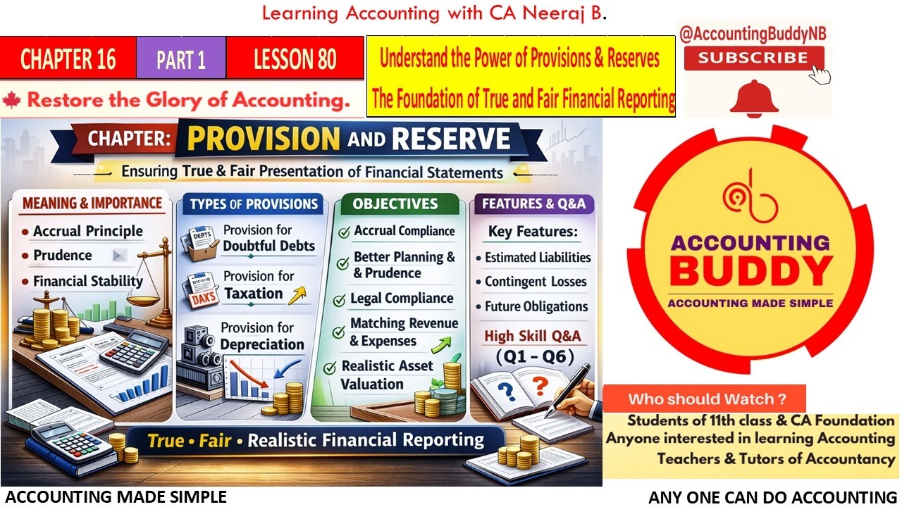 LESSON 80 C16  P1 PROVISIONS AND RESERVES