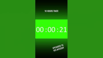 4K Elegant 3 Hour Timer Green Screen - White Outline Clock VFX - No Copyright #greenscreen