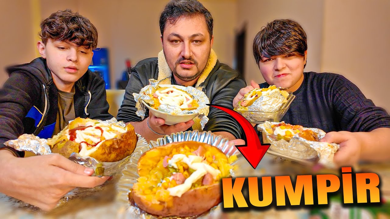 OĞULLARIMLA EVDƏ KUMPİR HAZIRLADIM! ÇOX DADLI AİLƏ YEMƏYİ 🥔