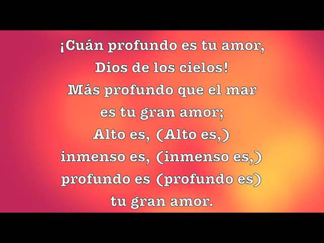 294 Cuan profundo es tu amor Acordes - Chordify
