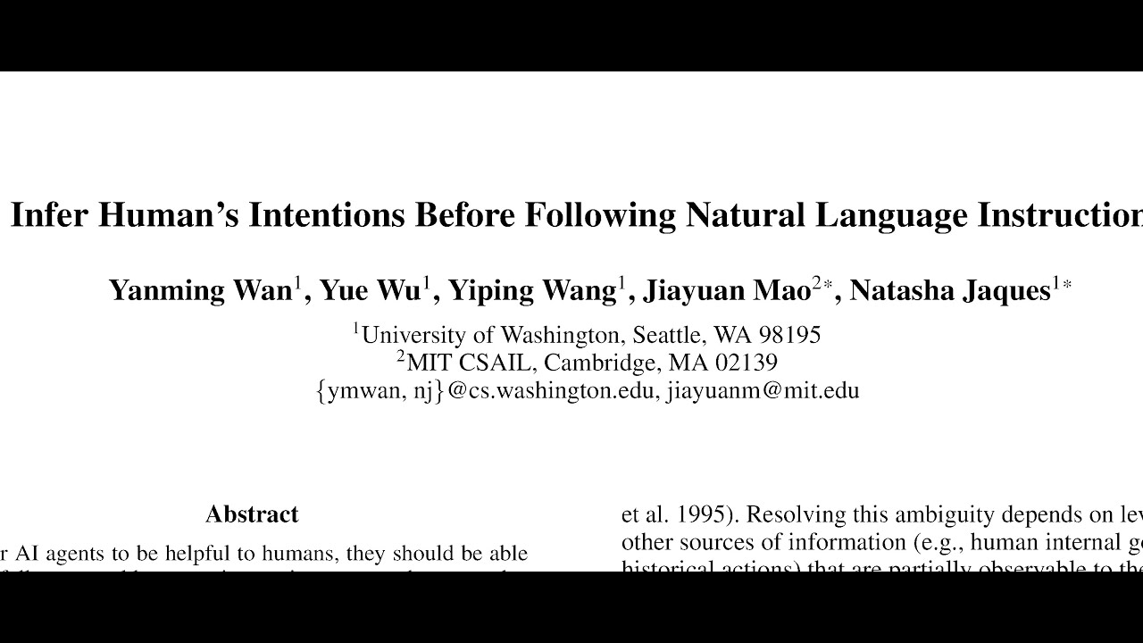 Infer Human's Intentions Before Following Natural Language Instruction