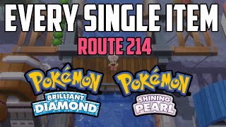 EVERY Item in Route 214 - Pokémon Brilliant Diamond & Shining Pearl