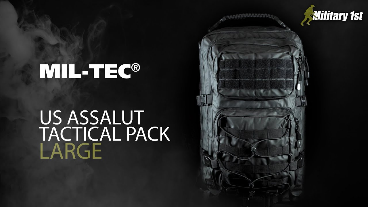 Sac à dos US Assault Pack 25L noir Miltec - AMG Pro