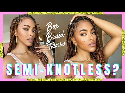 [NO FEED-IN!] Semi-Knotless Box Braids w/ Darling Thrive Braid | Jasmine Defined