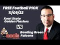 Free Football Pick Kent State Golden Flashes vs Bowling Green Falcons , 11/9/2022 College Football