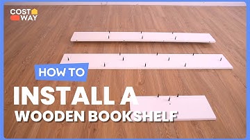 How to Install the 7-Tier Wooden Bookshelf with Well-Arranged Shelves | HW57374 #costway #howto