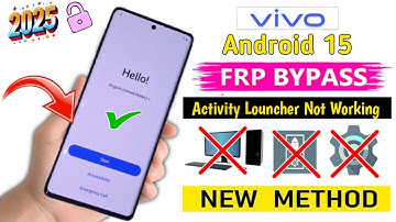 All Vivo Android 15 FRP Bypass 👉 || Vivo android 15 activity launcher Not Working - android 15 |