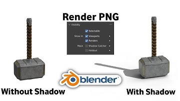 Render your PNG image with Shadow in blender.