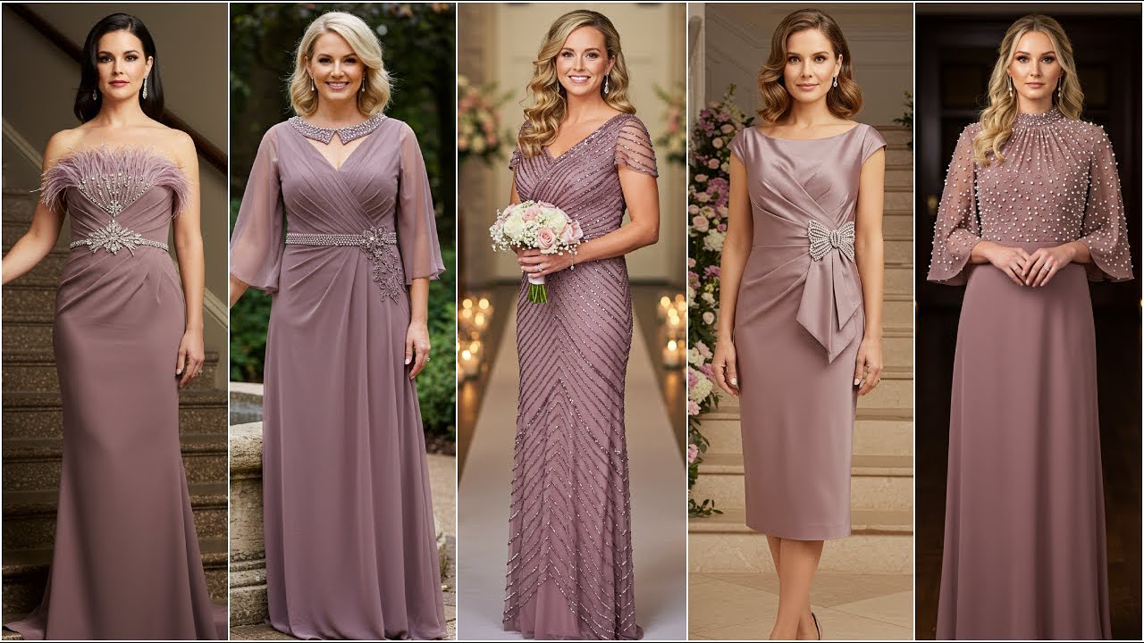 Mauve Mother of the Bride Dresses - Dusty, Dark, and Vintage Mauve Outfits - Wedding Dress Ideas