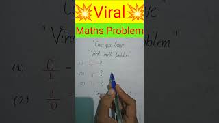 ?Can you Solve this ?| viral maths problem | Maths tricks |Maths shorts Mathstricks shorts