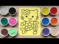 Đồ chơi trẻ em TÔ MÀU TRANH CÁT TIÊN CÁ HELLO KITTY - Sand painting Hello Kitty Toys Kids