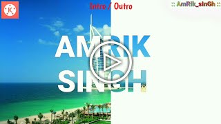 How to make Transparent text intro for YouTube channel | KineMaster tutorial