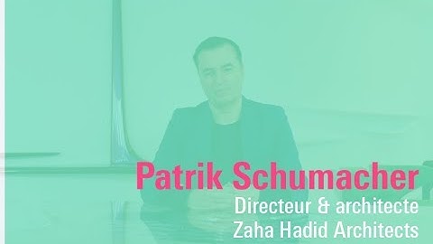 Patrik Schumacher : comment intégrez-vous l
