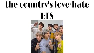 this country's love BTS and also country's who hate BTS