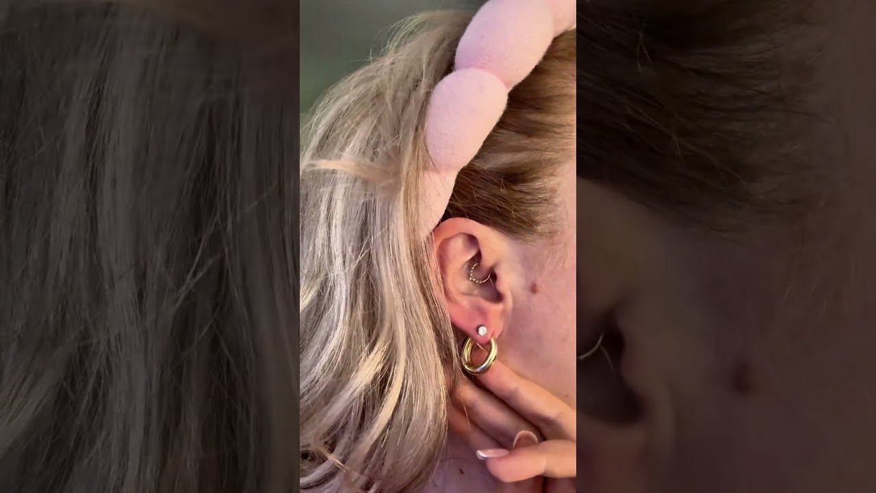 These 14k Gold Plated Small Chunky Hoop Earrings Are Such An Amazing Find If You Have Sensitive