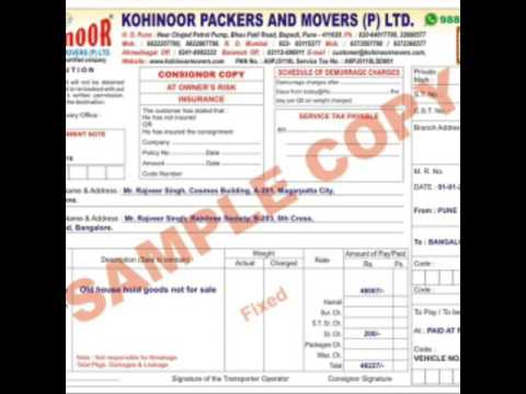 movers and packers bill