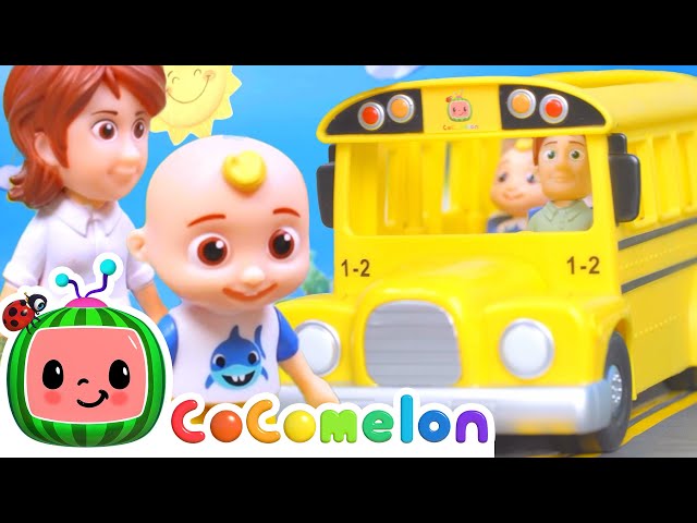 Wheels on the Bus | Toy Play Learning | @CoComelon Nursery Rhymes & Kids Songs class=