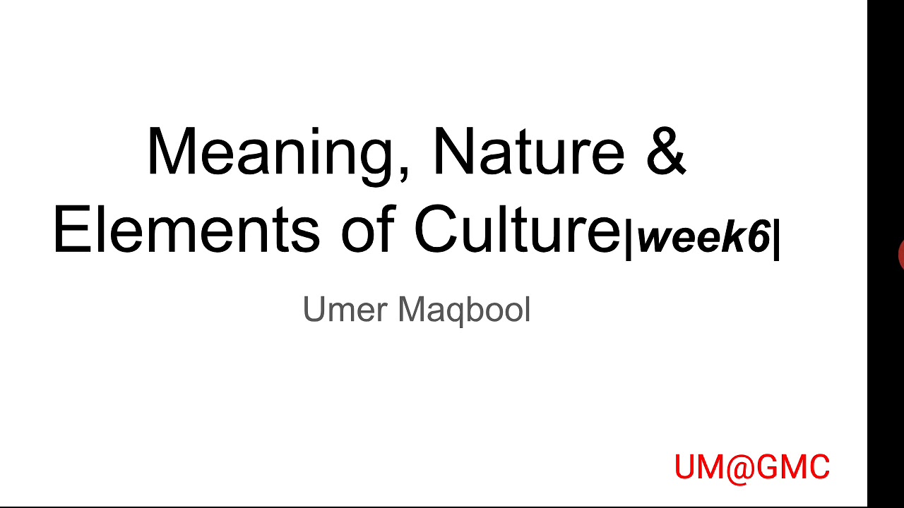 Culture, Norms & Believes 