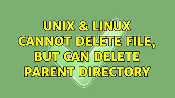 Unix & Linux: Cannot delete file, but can delete parent directory (2 Solutions!!)