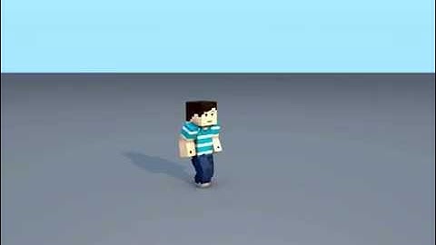 Minecraft Animation Walk Test (C4D)
