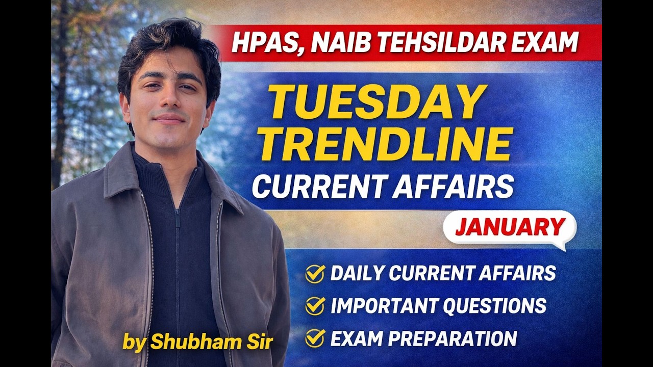 TUESDAY TRENDLINE CURRENT AFFAIRS BY SHUBHAM SIR