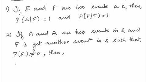 Probability Properties of Conditional Probability