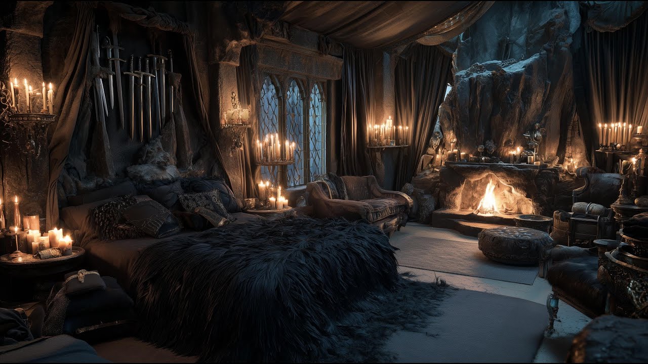 Kingfisher’s War Room | Quicksilver Dark Romance Ambience | Candlelit Calm & Stormy Night Music