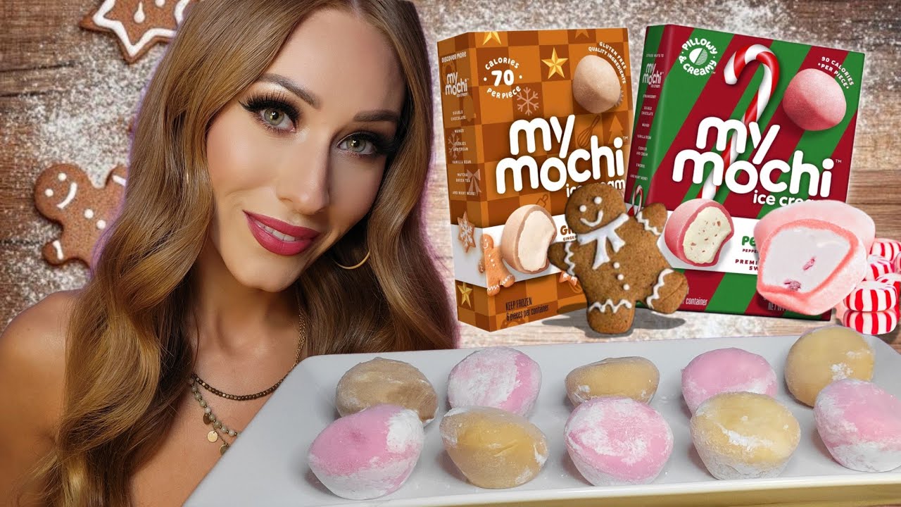 ASMR | 1st *Twelve Days Of Mukbang* Mochi Ice-Cream 🍨🎄🍬 (sticky eating sounds)