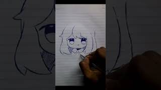 How Cute Is She? 🐾 | Easy Cat Girl Anime Drawing #artshorts