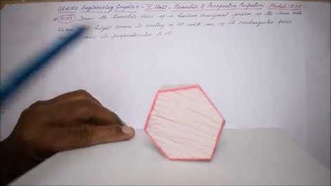 Isometric view of a Hexagonal Prism - M5.03 - Engineering Graphics in Tamil