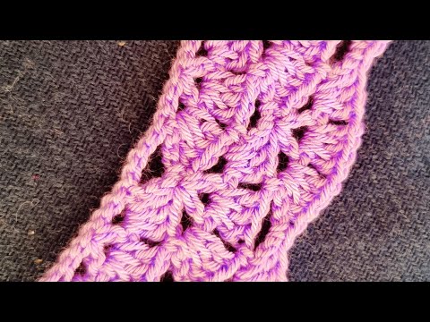 غرزة كروشيه من سطرين فقط تصلح لكل المشاريع