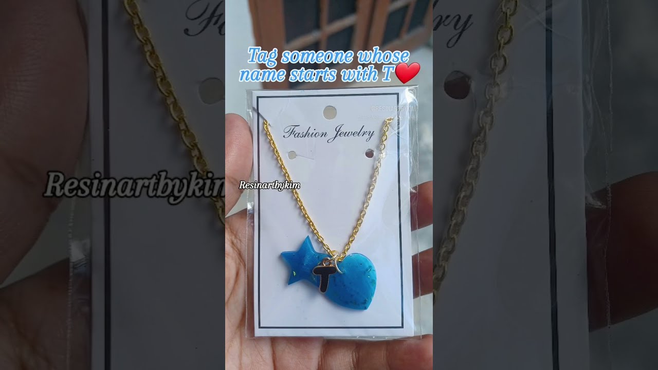 Tag Someone Whose Name Starts With T Alphabet Pendant Resin Resinartindia